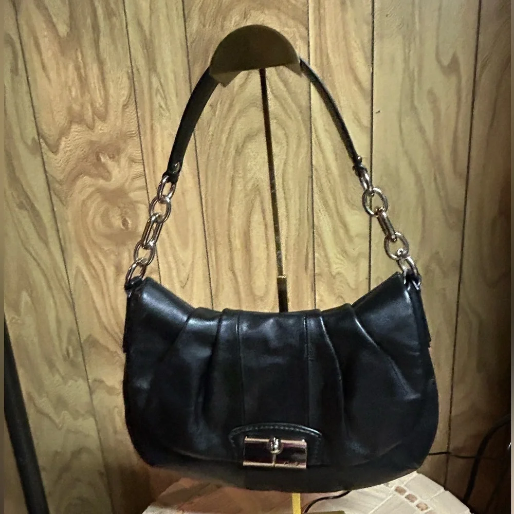 Coach Kristin Black Leather Shoulder Bag - Picture 11 of 11